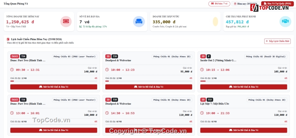 quản lý,Hệ thống quản lý,quản lý rạp phim